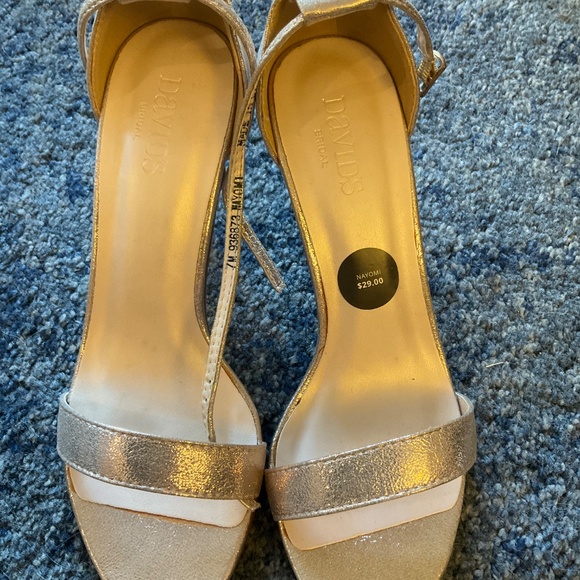 Wedding gold heels from David’s Bridal - Picture 4 of 10